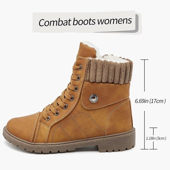 Waluzs ankle Boot womens Camel Polyurethane fleece interio and  Soft - Picture 3 of 6